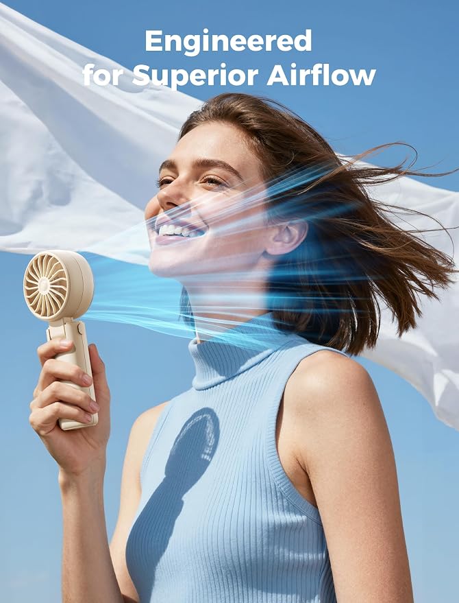 Aecooly Mighty Portable Handheld Fan | 20H Max Cooling Time | 3 Flexible Modes - Image 3
