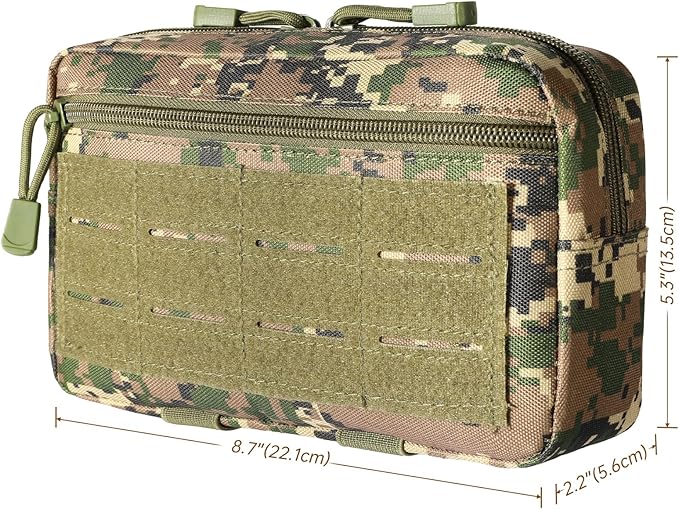 FRTKK Tactical Molle Admin Pouch Utility Laser Cut EDC Tool Pouch Bag - Image 2