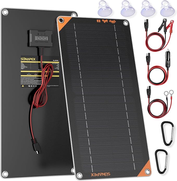 SUNAPEX 12V 10 Watt Solar Trickle Charger Maintainer by SUNAPEX-PASSINGTHEJOY