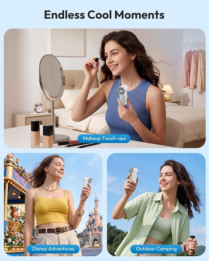 Gaiatop Portable Handheld Mini Fan, 6 Speeds 16900 RPM High Velocity Personal - Image 7