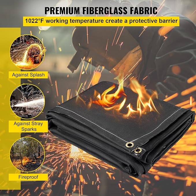 VEVOR Fire Blankets, 2 Pack Welding Blankets, 1022°F Flame Retardant Blanket - Image 3