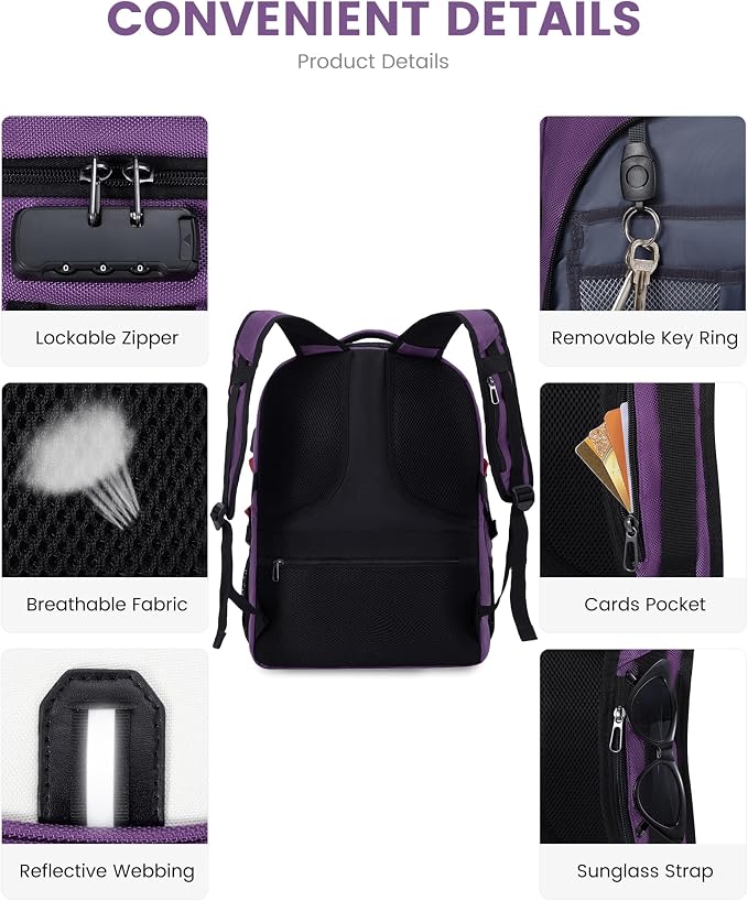 LOVEVOOK Travel Laptop Backpack Waterproof Anti Theft Backpack - Image 6