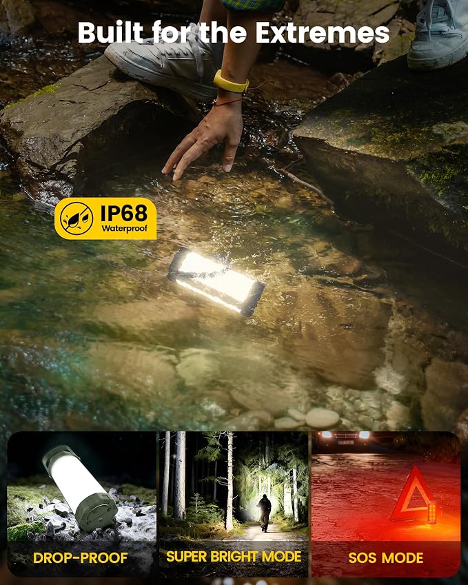 Glocusent 106 LED Camping Lights, 5000mAh Camping Lantern Rechargeable - Image 4