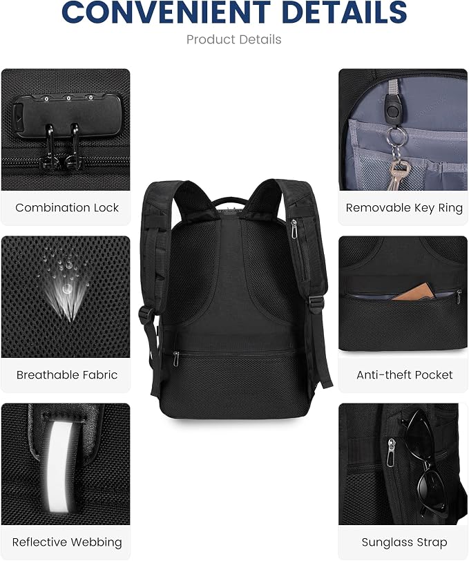 LOVEVOOK Travel Laptop Backpack Waterproof Anti Theft - Image 5