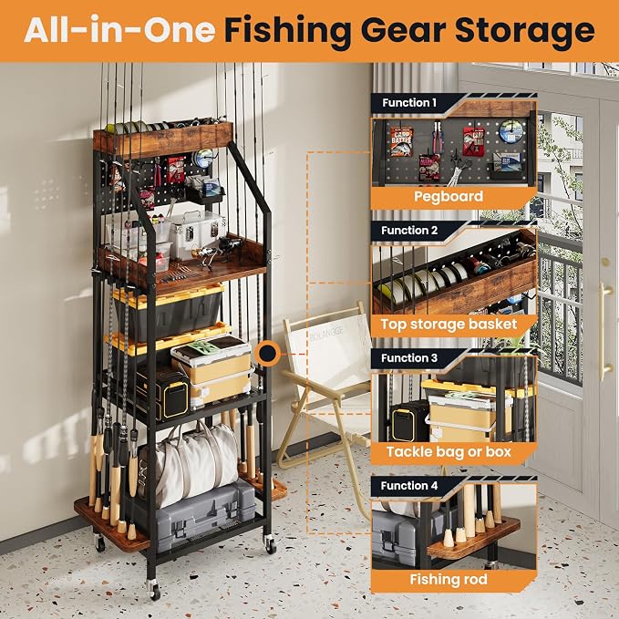 Fishing Rod Holder for Garage - Image 3