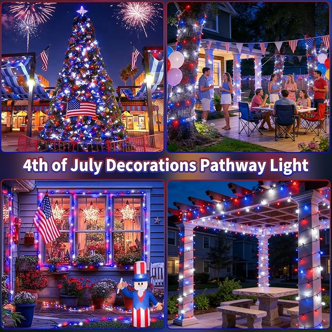 2 Pack 480 LED Solar String Lights - Image 4