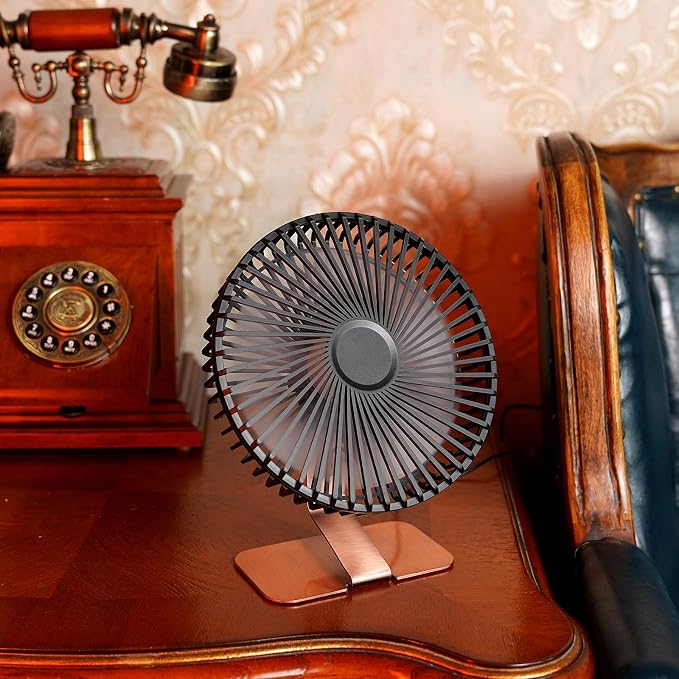 SLENPET 6 inch USB Small Desk Fan, 4 Speeds, Ultra-quiet, 90° Adjustment - Image 7