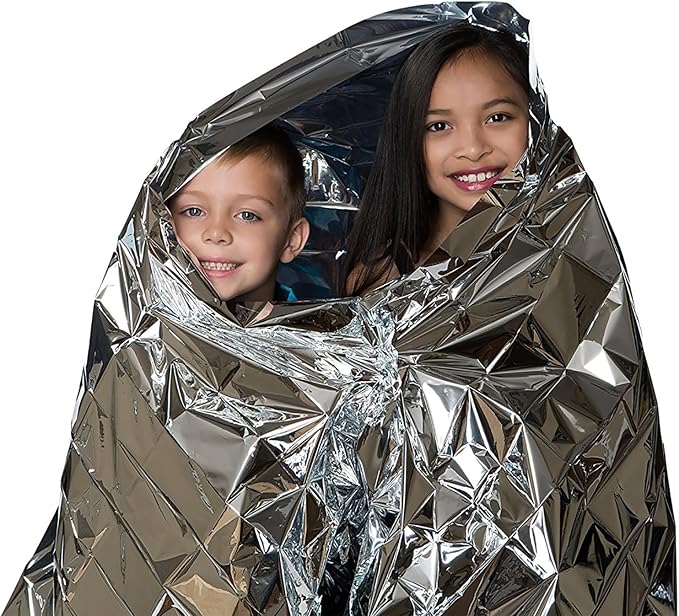 Emergency Foil Blanket Silver, Survival Thermal Mylar Blankets Individually - Image 5