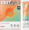 40 Sticks Sugar Free & 0 Calorie Electrolyte Hydration Packets, Low Sodium by ZestLytes