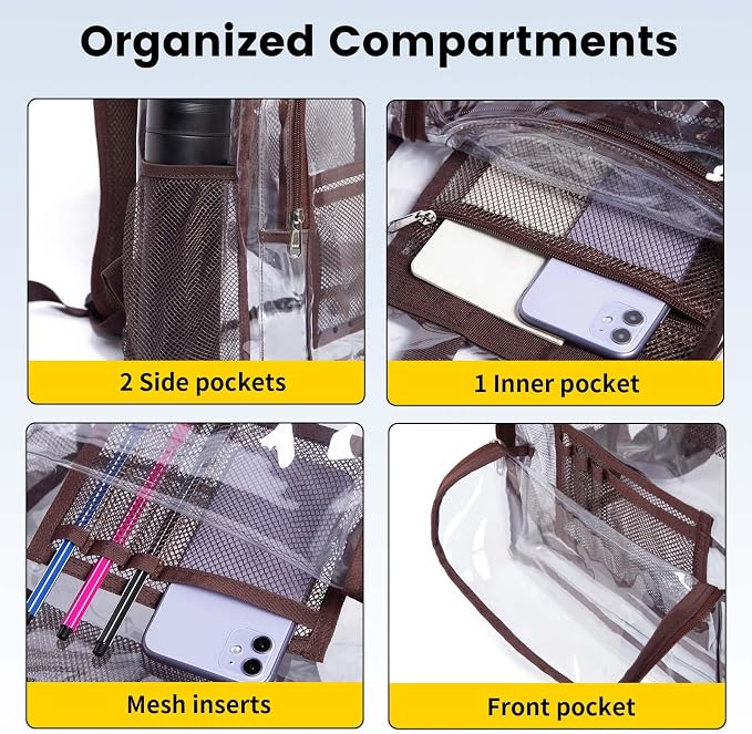 Vorspack Clear Backpack Heavy Duty PVC Transparent Backpack - Image 5
