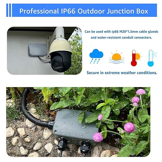 SuperInk PVC/ABS Plastic Dustproof Waterproof IP66 Electrical Junction Box 4.9 - Image 2