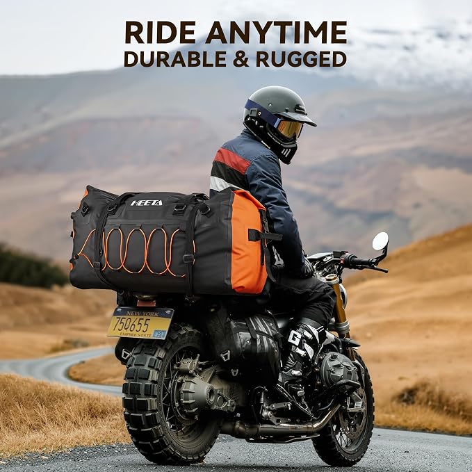 HEETA Waterproof Duffel Bag Motorcycle Dry Bag Backpack, 60L/80L Extra Large - Image 4