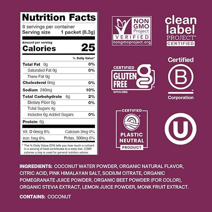 Cure Hydration | Plant-Based Electrolyte Drink Mix | No Added Sugar | FSA-HSA | - Image 2