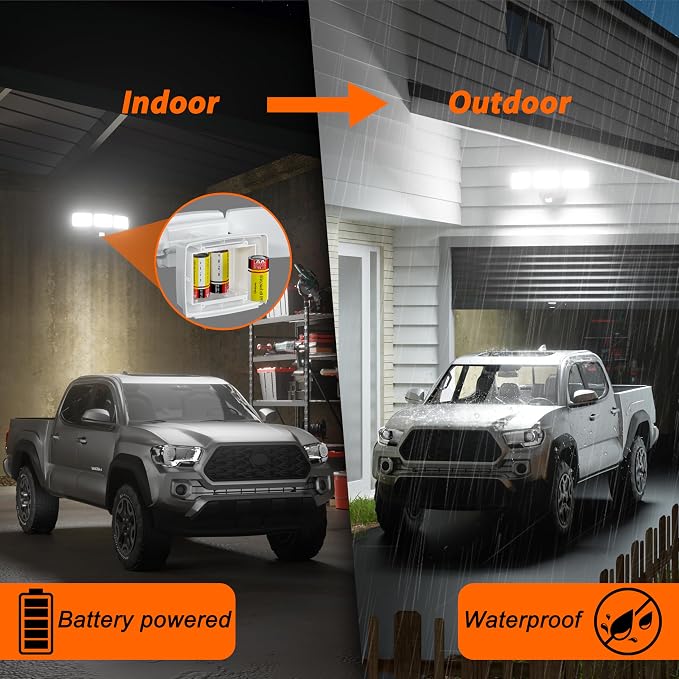 AIXPI Battery Powered Motion Sensor Outdoor Lights, 1500LM Flood Light IP65 - Image 5