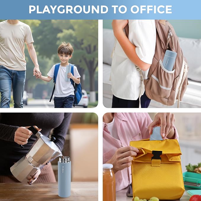 【Upgraded】Exllena Small Insulated Water Bottle 12 oz/350ml– Mini Insulated - Image 7