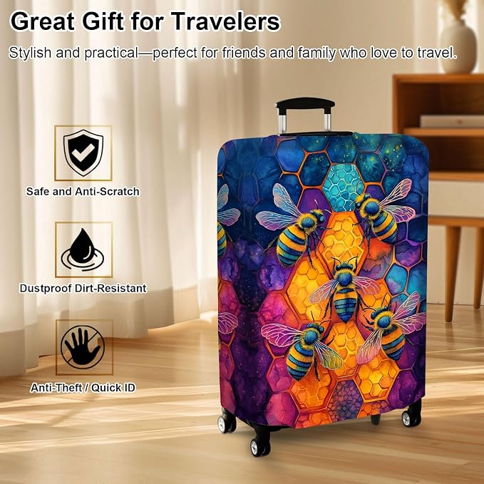 Luggage Cover Protector for 22-24 Inch Suitcases, TSA Approved Elastic Travel - Image 7