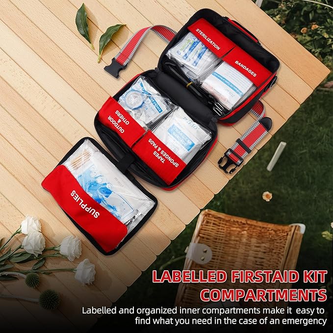 Comprehensive Premium 430 Piece Emergency First Aid Kit, Large Medical Kits - Image 4