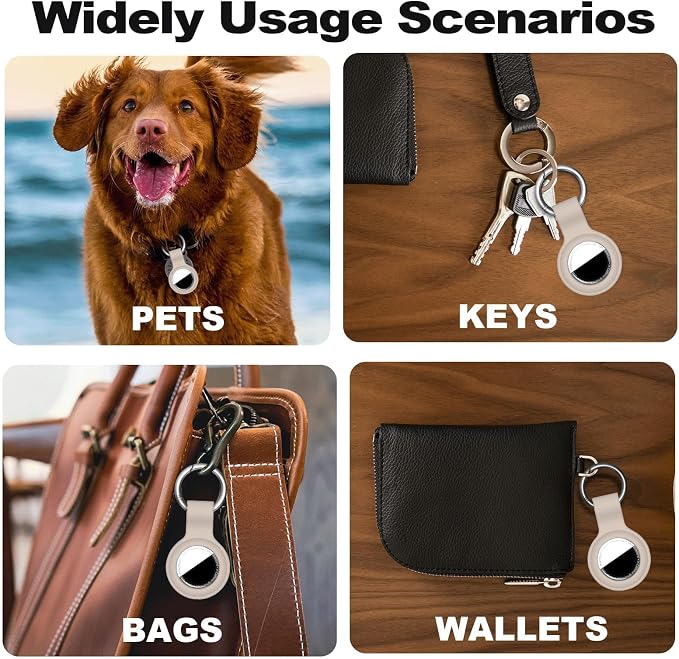 Linsaner Case for AirTag 2nd Gen & 1st Gen, Silicone Holder Keychain Key Ring - Image 6