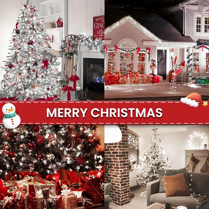 2-Pack Connectable Christmas Lights Outdoor, Total 164FT 400LED Christmas - Image 3