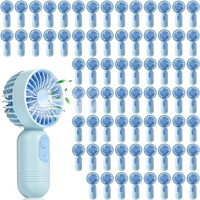 Rossesay 72 Pcs Mini Portable Fan Bulk Cute Handheld Lightweight Small Little by Rossesay