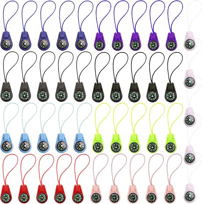 Button Compass Bulk Kit, 45 Pack Assorted Mini Compasses - Image 7