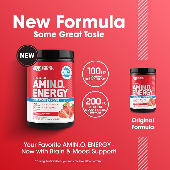 Optimum Nutrition Amino Energy Powder Plus Focus, - Image 4
