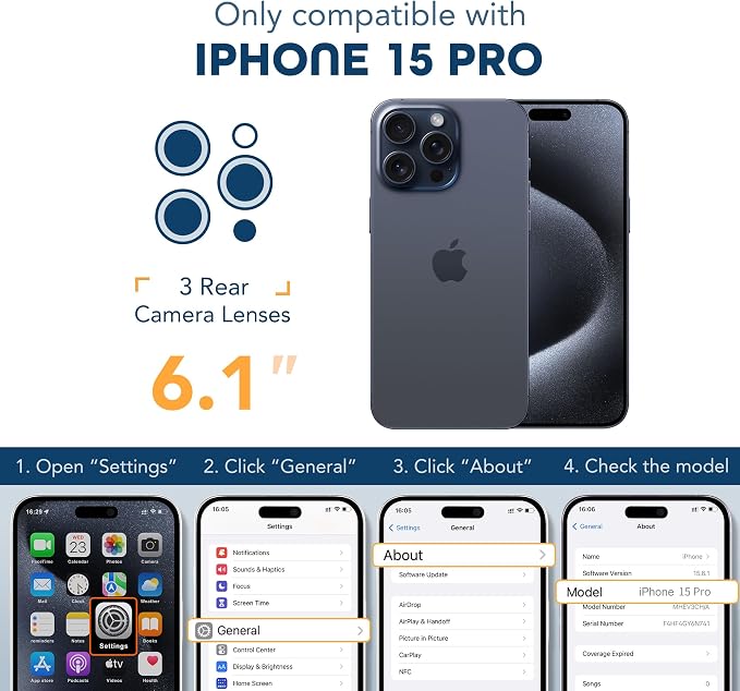 TIESZEN for iPhone 15 Pro Case, Compatible - Image 8