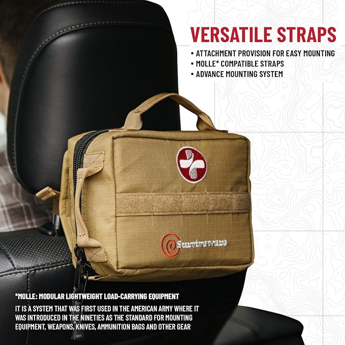 Surviveware 119 Pcs Comprehensive Premium Survival First Aid Kit - Image 5
