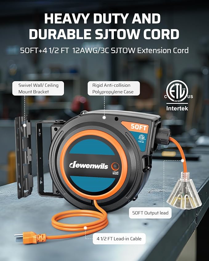 DEWENWILS Extension Cord Reel - Image 5