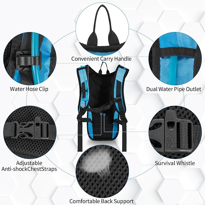 Hydration Backpack with Leak Proof Water Bladder, Lightweight Hydro Water - Image 6