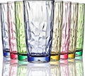15Oz Unbreakable Tritan Drinking Glasses Shatterproof Acrylic Glasses Drinkware by VEILEDGEM