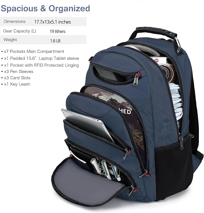 Boavan Laptop Backpack for men, 15.6 inch Laptop Bag - Image 2