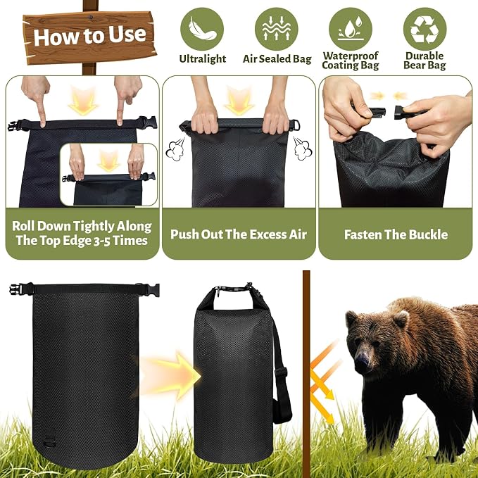 Bear Bag Hanging Kit, 10L Waterproof Bear Bags - Image 5