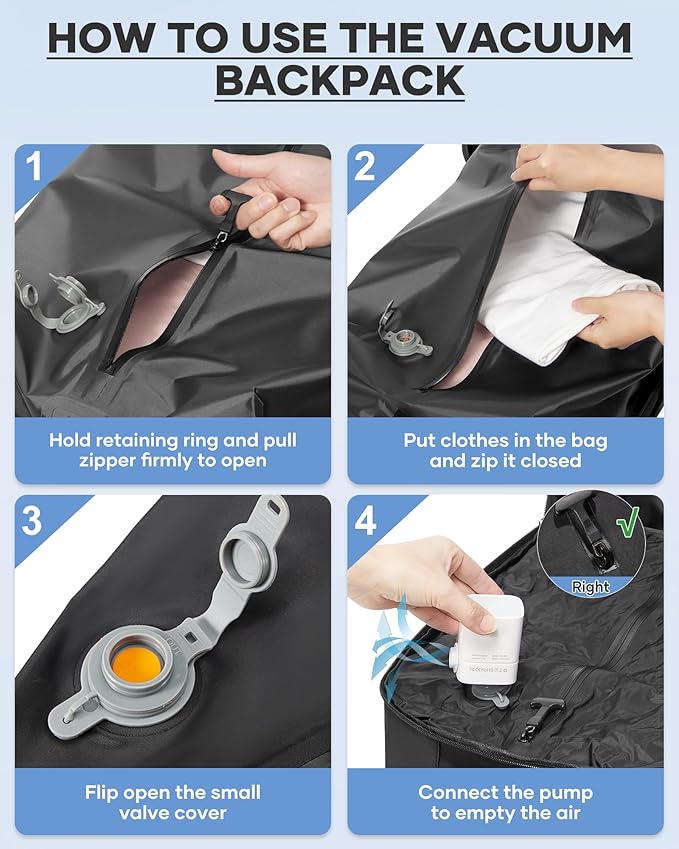 coofay Vacuum Backpack Travel - Image 4