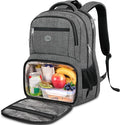 MATEIN Laptop Backpack with Lunch Box, 18 Inch Gray Mens Work Backpack by MATEIN