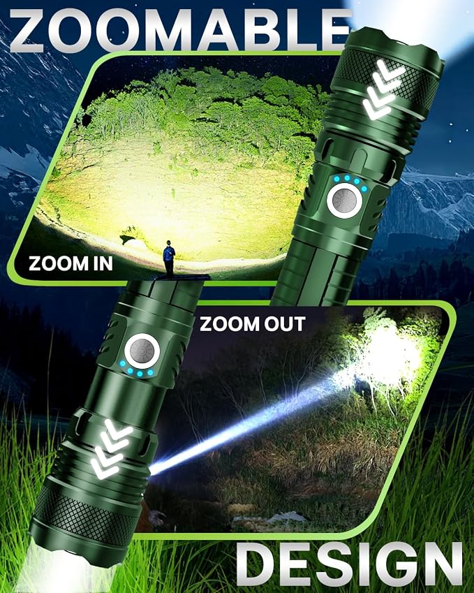 Victoper Green LED Flashlights, High Powered High Lumens Super Bright Tactical - Image 4