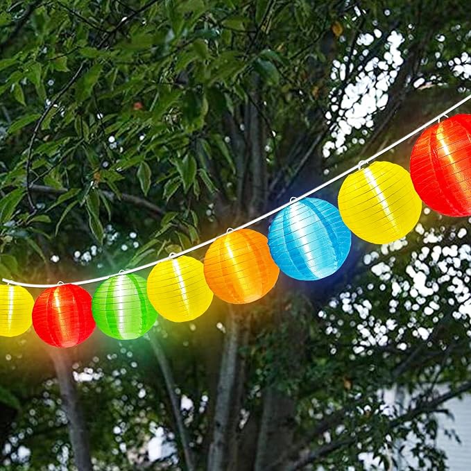 G40 LED Outdoor Lantern String Lights, 27.5FT Multicolor Patio String Lights - Image 6