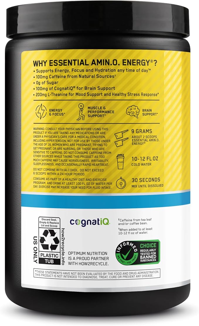 Optimum Nutrition Amino Energy Powder Plus Focus, - Image 11