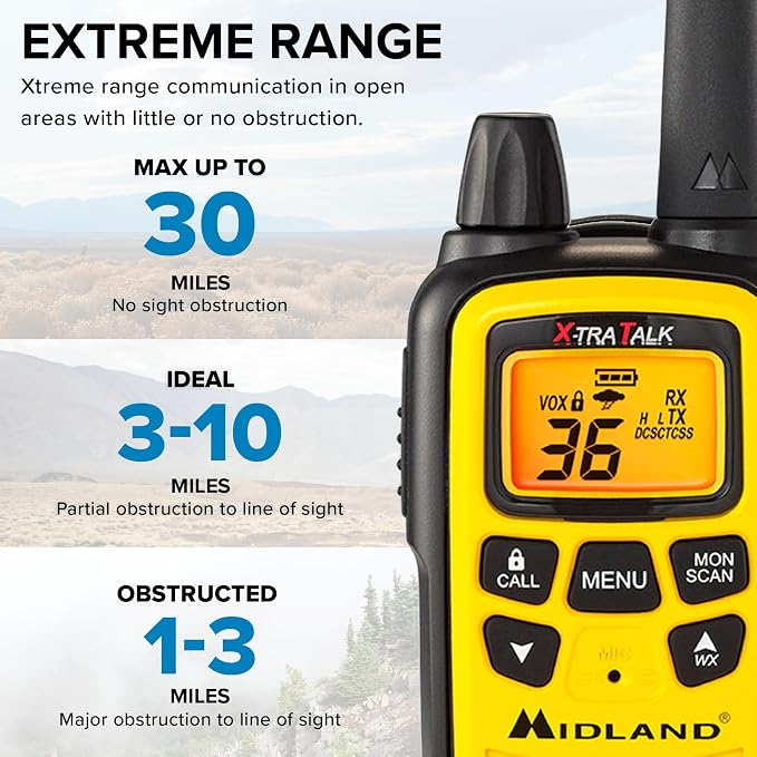 Midland - LXT600VP3 Long Range Walkie Talkie - FRS Two-Way Small Business Radio - Image 6