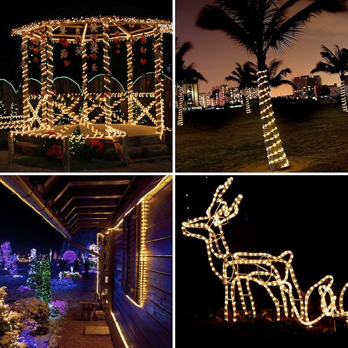 LE 33ft 240 LED Rope Lights Outdoor 24 Volts, 3/8 inch Clear Tube, Upgraded - Image 6