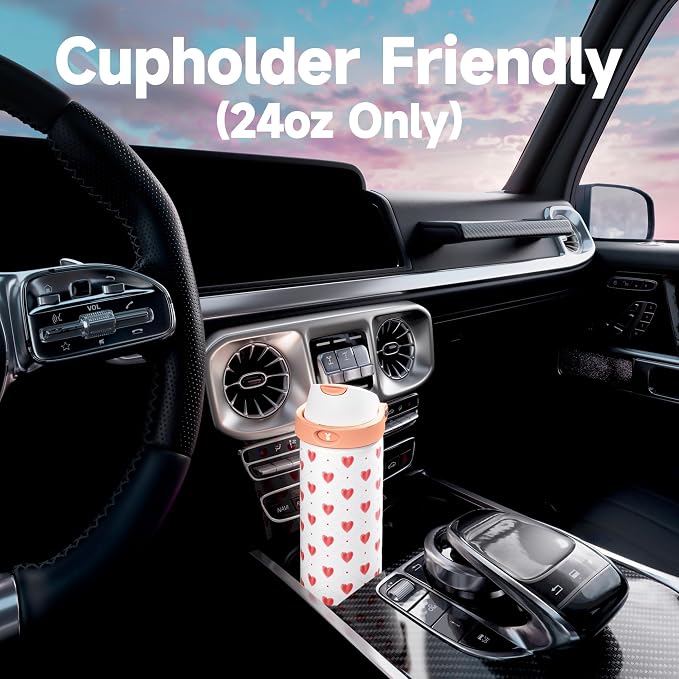 24 oz Valentine's Day Water Bottle: Meoky Stainless Steel Water Bottle - Image 6