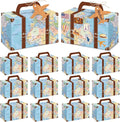 12Pcs Large Suitcase Party Favor Boxes Travel The Map Paper Treat Box by Yiaoyinnz