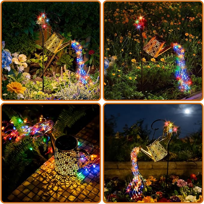 SRNPMIU Solar Watering Can Light, Solar Outdoor Decorative, Garden Decor Lights - Image 7