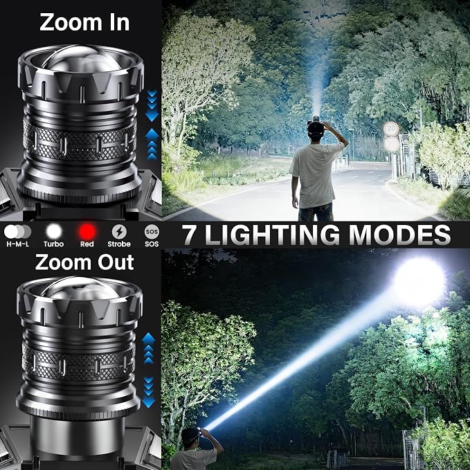 AKNEAR Rechargeable LED Headlamp, 2980 High Lumens Head Lamp - Image 3