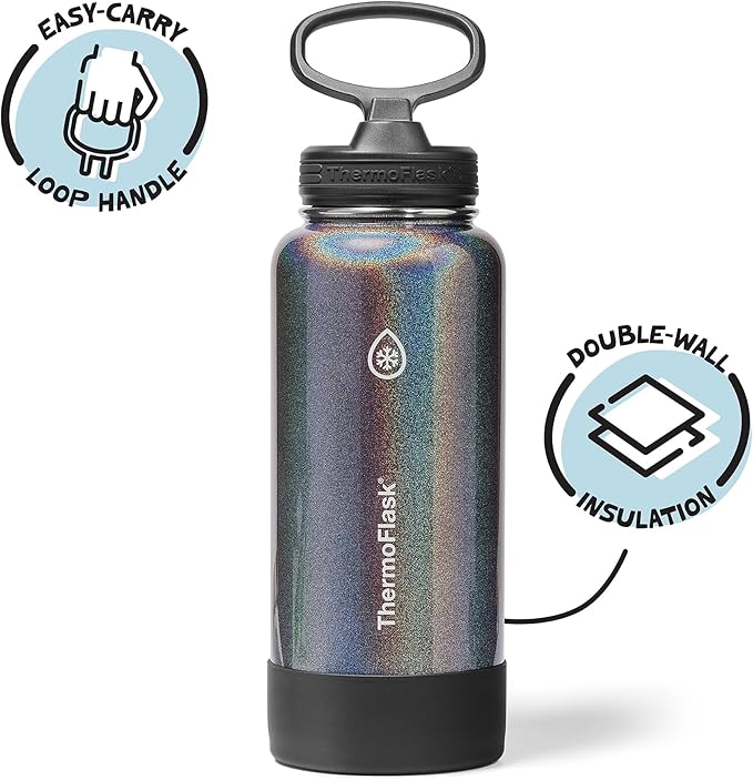 ThermoFlask 32 oz Double Wall Vacuum Insulated Stainless Steel Water Bottle - Image 2
