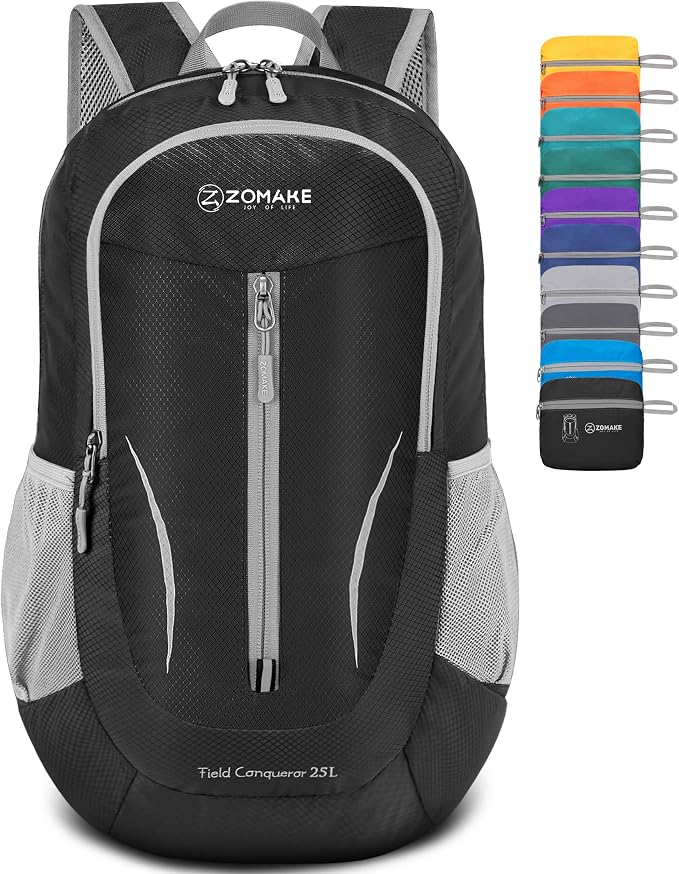ZOMAKE Ultra Lightweight Packable Backpack 25L, Foldable Hiking Backpacks Water by ZOMAKE