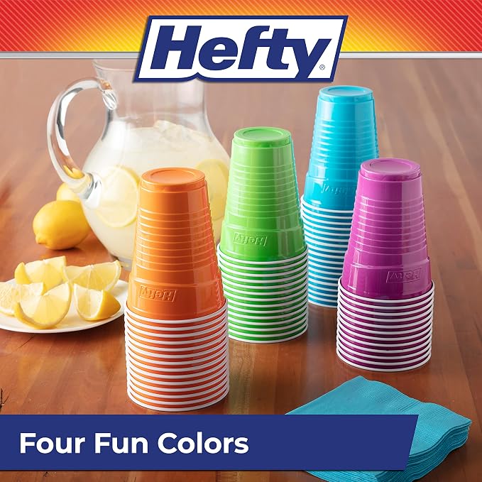 Hefty Party On Disposable Plastic Cups, 16 Ounce - Image 6