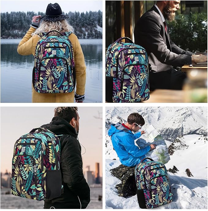 Volher Laptop Backpack, Business Travel Anti Theft Slim Durable Laptops Backpack - Image 8