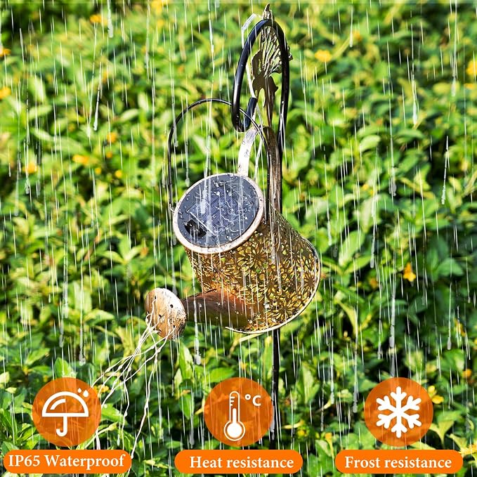 SRNPMIU Solar Watering Can Light, Solar Outdoor Decorative, Garden Decor Lights - Image 5