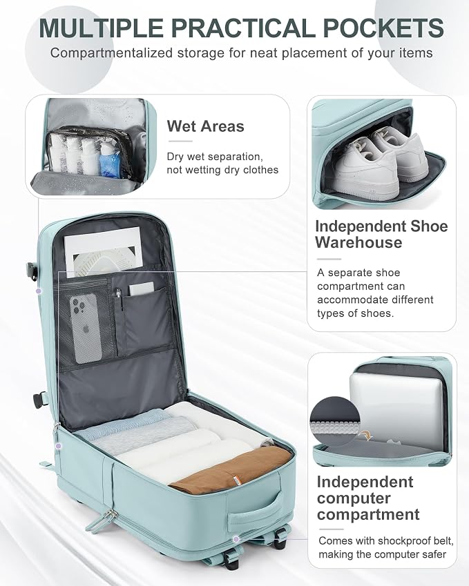 coowoz Large Travel Backpack Carry On - Image 3